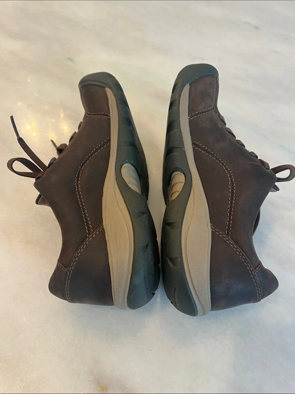 Keen Like New Women's Presidio II Brown Leather Lace-Up Sneakers Shoes Size 5.5